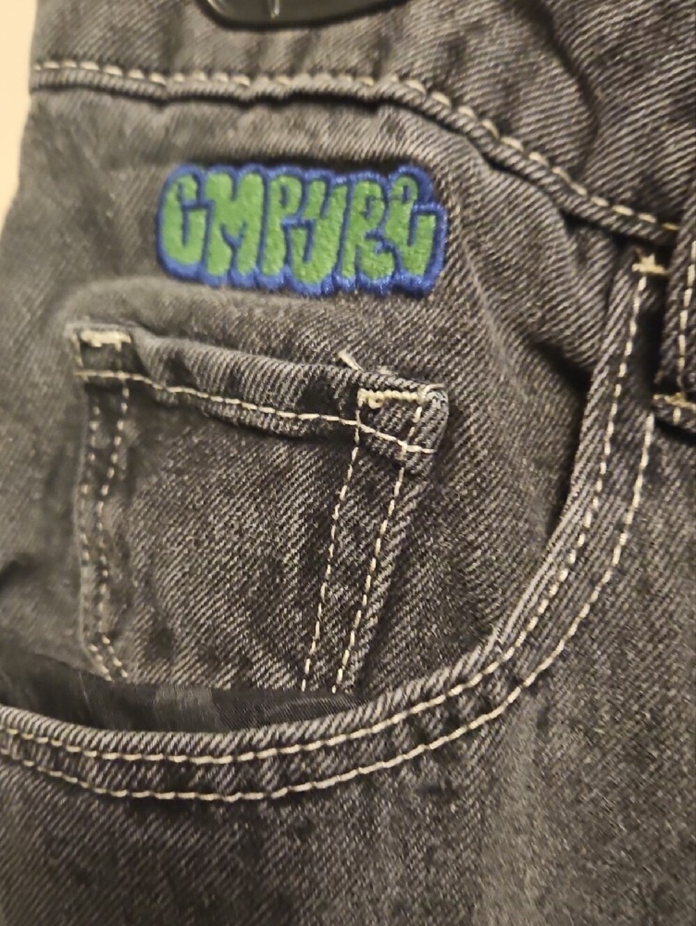 VINTAGE Grey Washed Jeans - 100%COTTON Empire Straight Leg Sz6 Fraid Bottom W16 - Picture 3 of 9